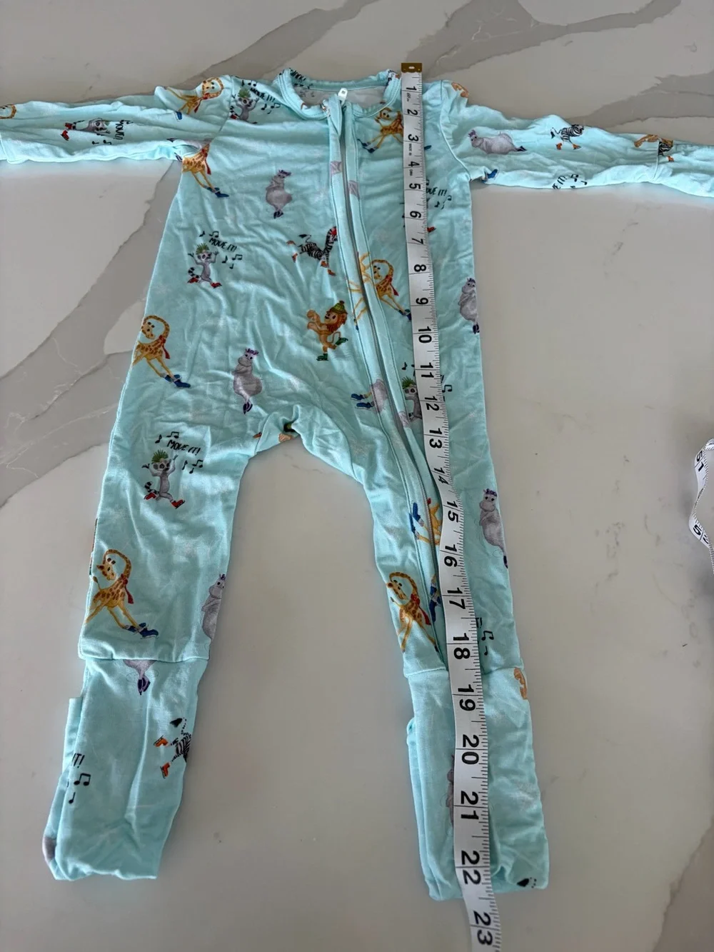 Meraki Hollow Move It Animals Dancing Print Bamboo Zippy Sleeper 3-6M